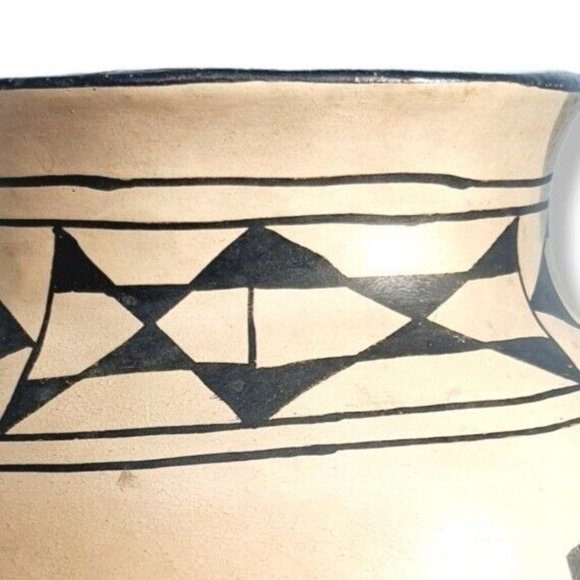 Santo Domingo Pueblo Pottery Olla Water Jug Pot Vase Southwest Native Amer Acoma - Picture 5 of 12